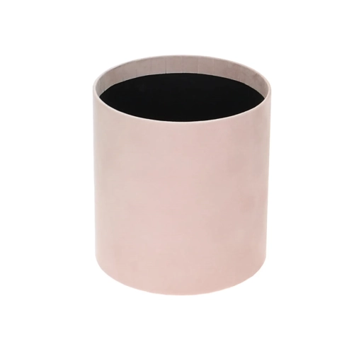 Velour flower box - light pink - 12x13 cm