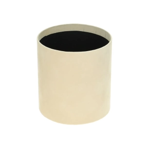 Velour flower box - cream - 12x13 cm