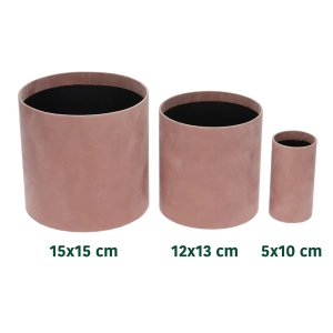 Velour flower box - dusty pink - 5x10 cm