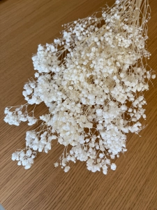 Preserved white gypsophila - bouquet - dried flowers