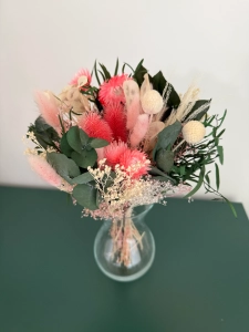Dried flowers bouquet - pink, standard