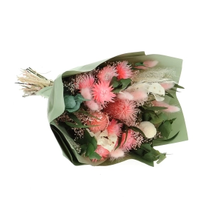 Dried flowers bouquet - pink, standard