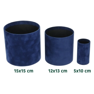 Velour flower box - navy blue - 5x10 cm