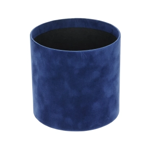 Velour flower box - navy blue - 15x15 cm