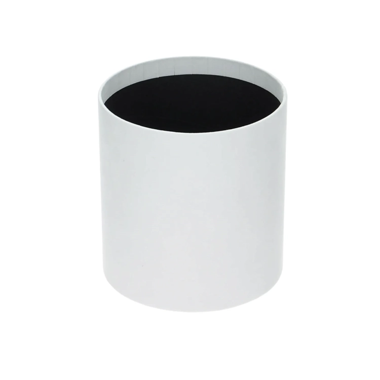 Velour flower box - white - 12x13 cm