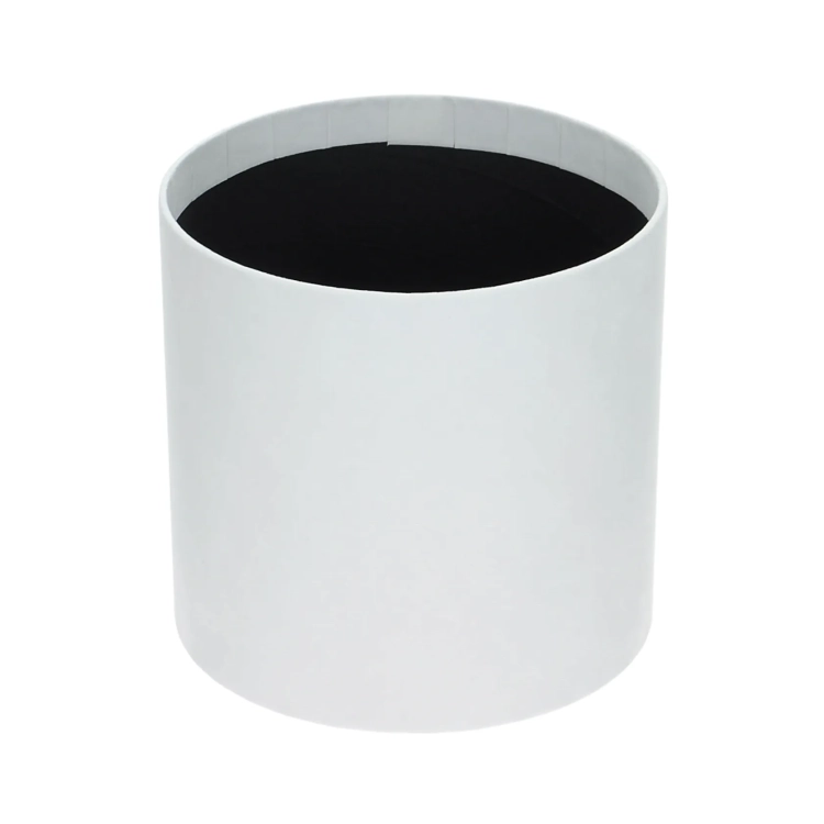 Velour flower box - white - 15x15 cm