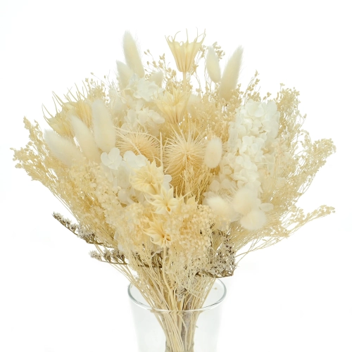 Dried flowers bouquet - cream