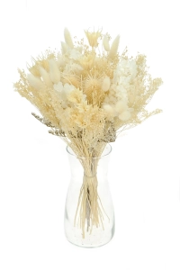Dried flowers bouquet - cream
