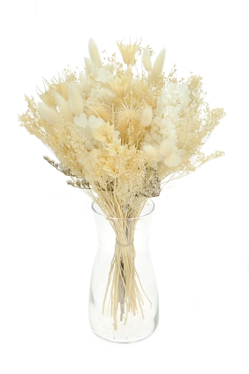 Dried flowers bouquet - cream