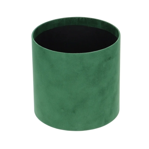 Velour flower box - green - 15x15 cm