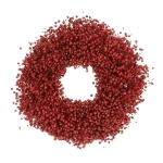 Dried linen wreath - red - 30 cm