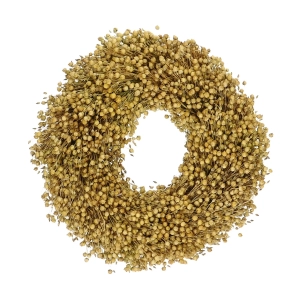 Dried linen wreath - natural - 30 cm