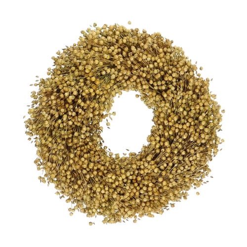 Dried linen wreath - natural - 30 cm
