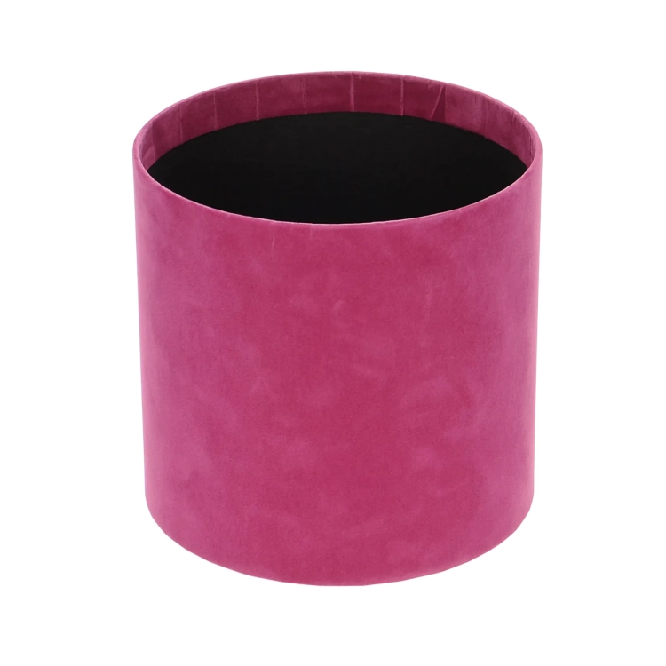 Velour flower box - fuchsia - 15x15 cm