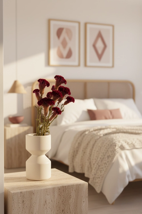 Suszona celozja grzebieniasta - bukiet - suszone kwiaty