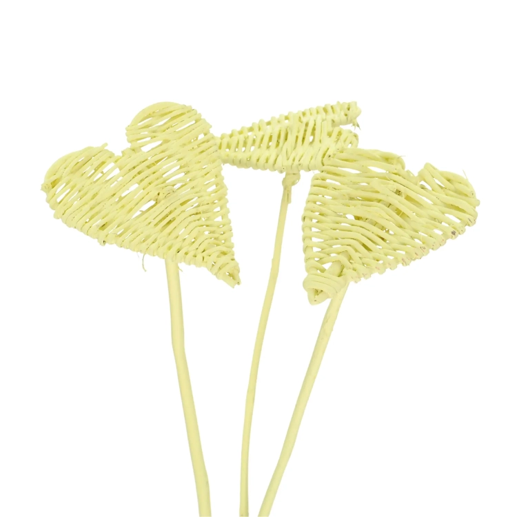 Decorative heart on a stick - cream