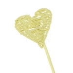 Decorative heart on a stick - cream