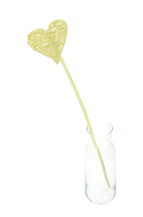 Decorative heart on a stick - cream
