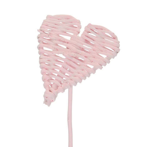 Decorative heart on a stick - pink