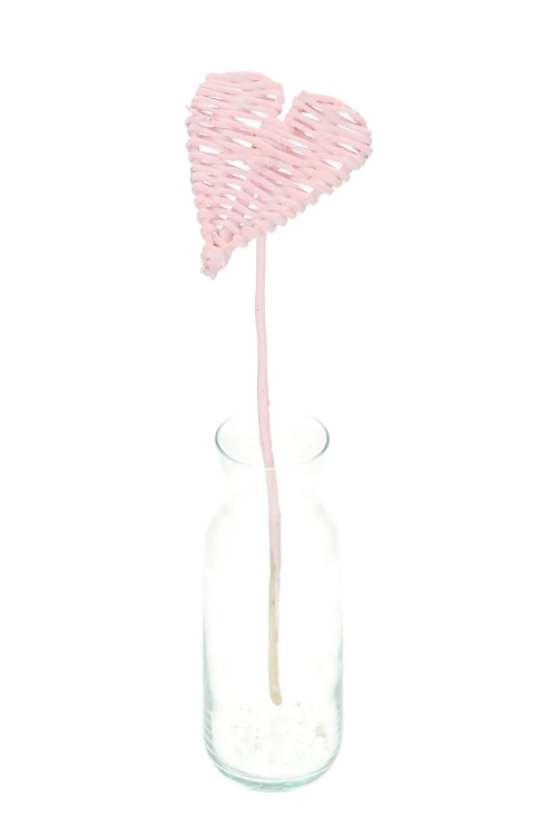Decorative heart on a stick - pink