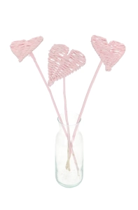 Decorative heart on a stick - pink