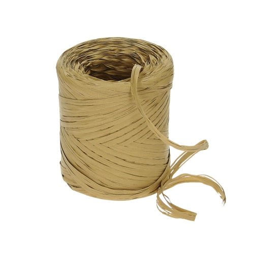 Synthetic floral raphia - natural, 200 m