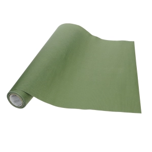Corrugated wrapping paper - olive green, 50 cm x 10 m