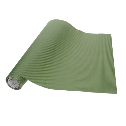 Corrugated wrapping paper - olive green, 50 cm x 10 m
