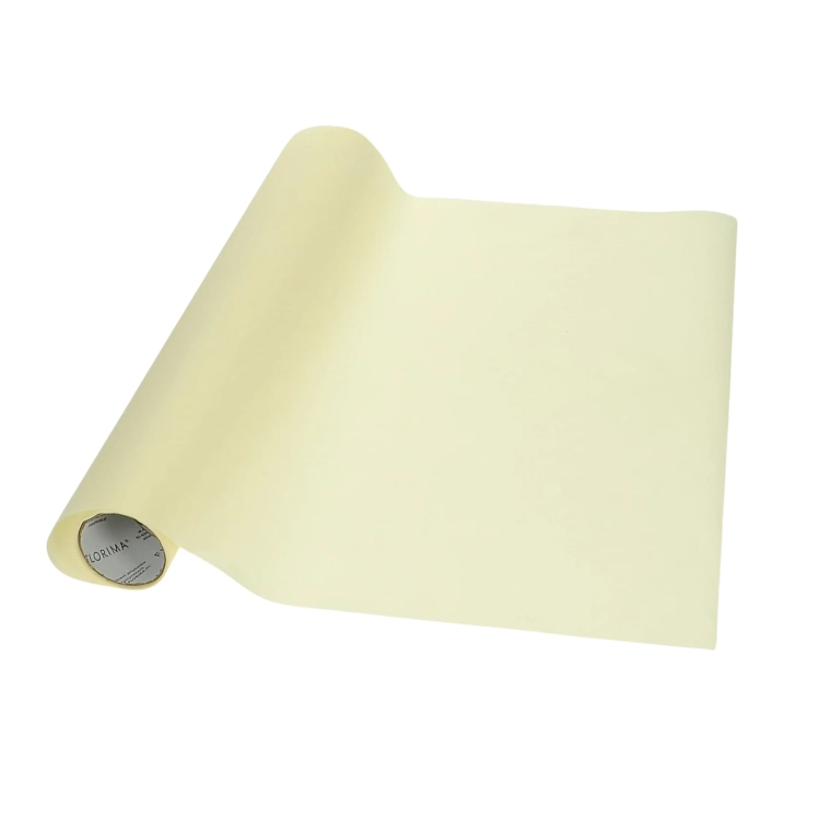Floral tissue paper - cream, 50 cm x 8 m