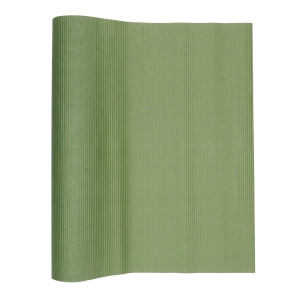 Corrugated wrapping paper - olive green, 50 cm x 10 m