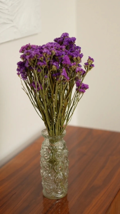 Dried purple Limonium - bunch - dried flowers