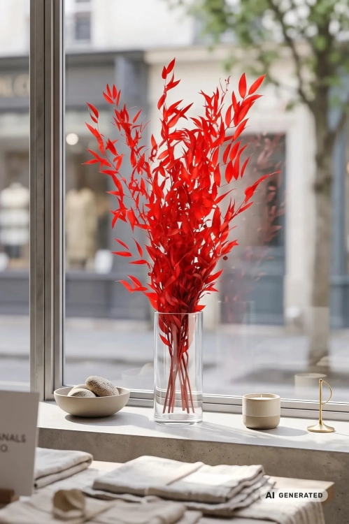 Stabilizowany ruskus czerwony - bukiet