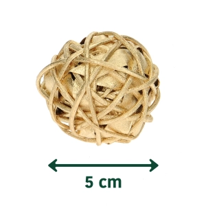 Kule ratanowe złote 5 cm 6 szt.