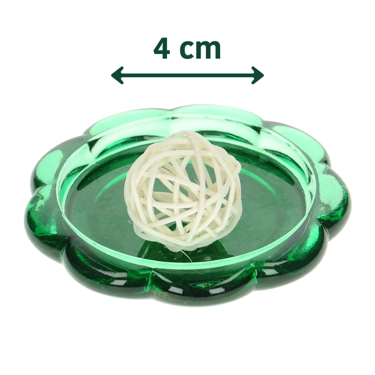 Kule ratanowe białe 4 cm 12 szt.
