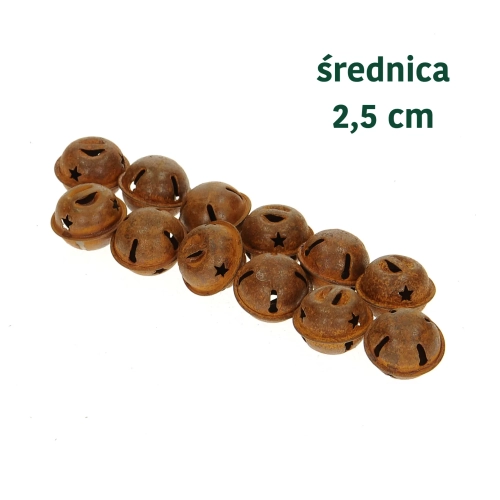 Dzwoneczki metalowe do dekoracji 12 szt.